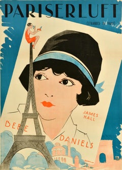 Original Vintage Movie Poster Paris Erluft Stranded In Paris Bebe Daniels