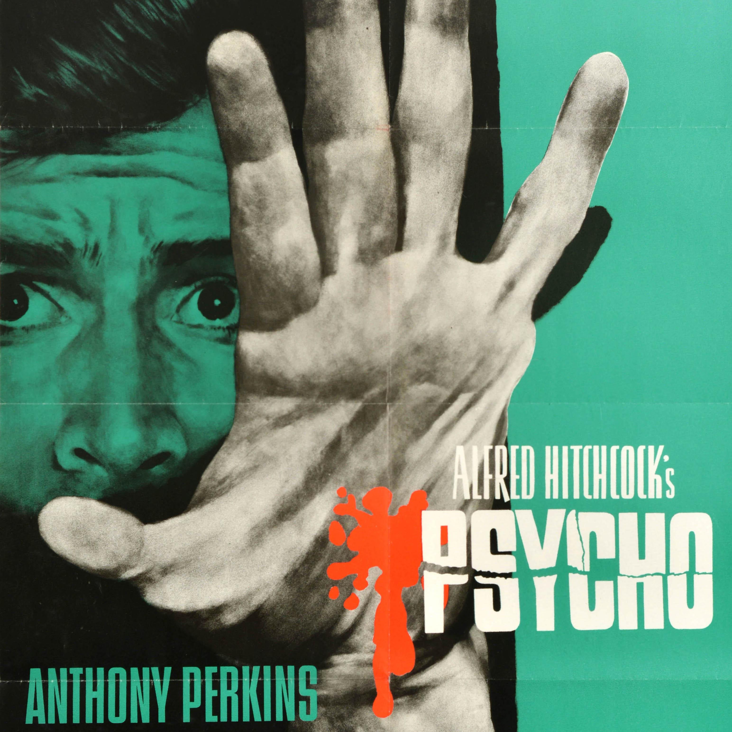 Metà XX secolo Poster originale d'epoca per il film Psycho Alfred Hitchcock, edizione tedesca L Peltzer in vendita