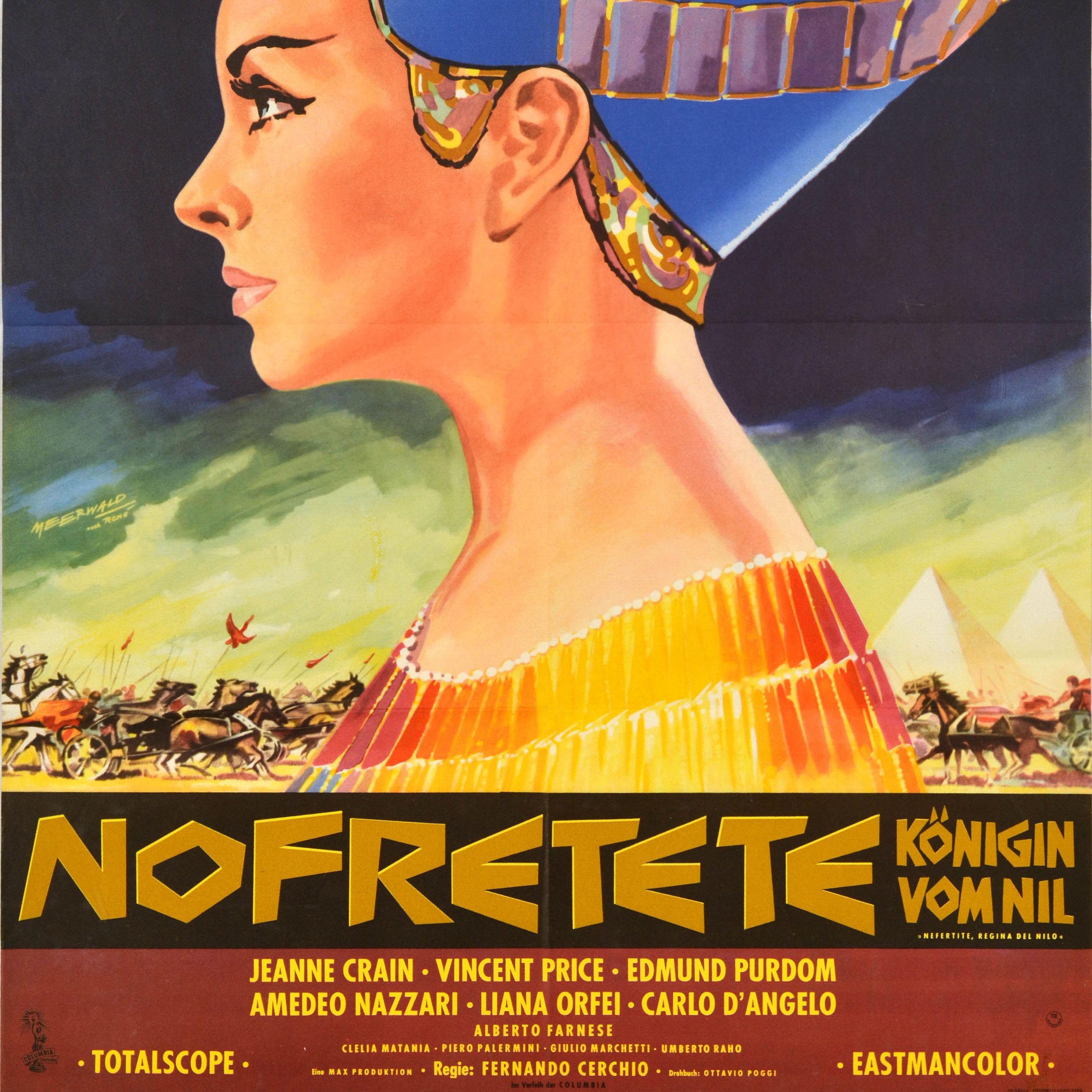 Original Vintage Movie Poster Queen Of The Nile Egypt Nefertiti Nofretete Film en Bueno estado para la venta en London, GB
