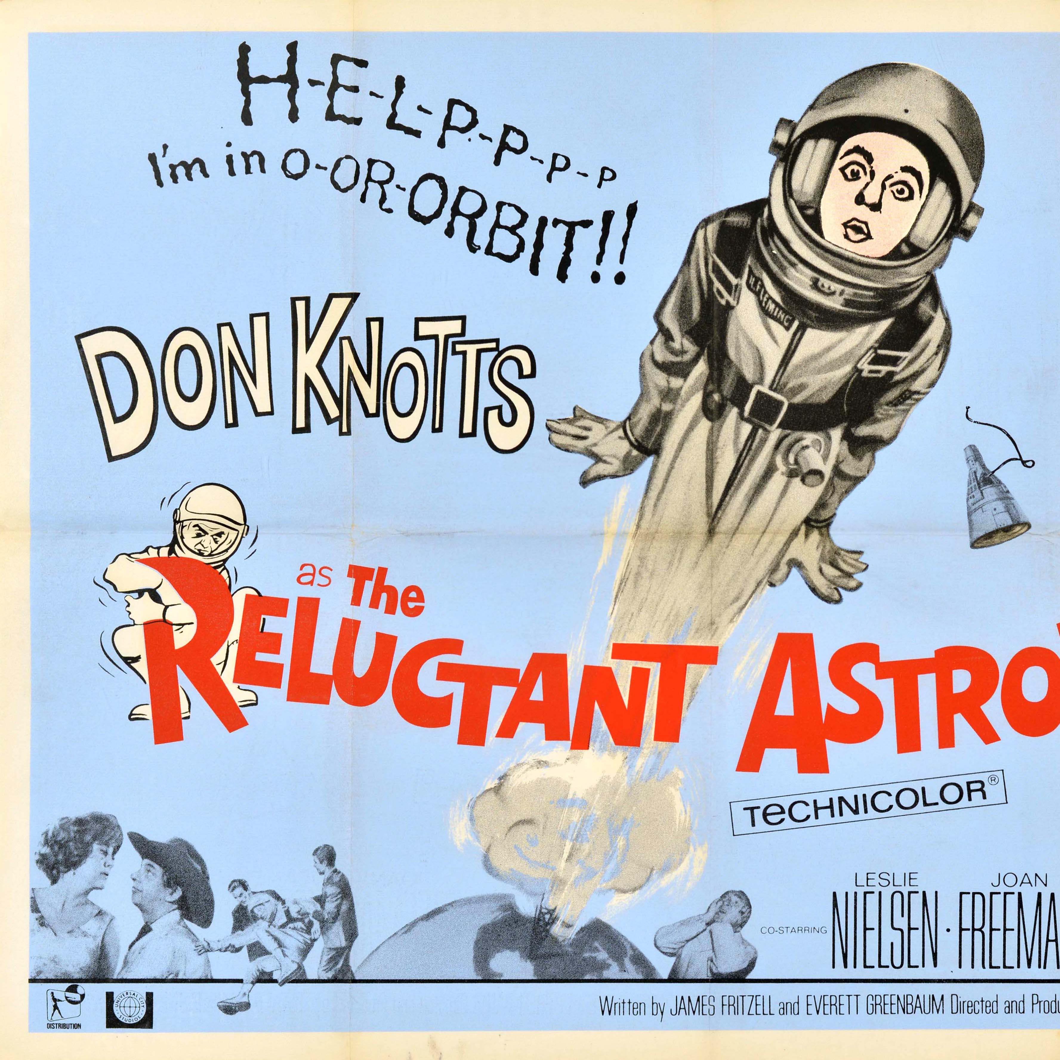Original Vintage Poster Reluctant Astronaut Don Knotts Leslie Nielsen NASA (amerikanisch) im Angebot
