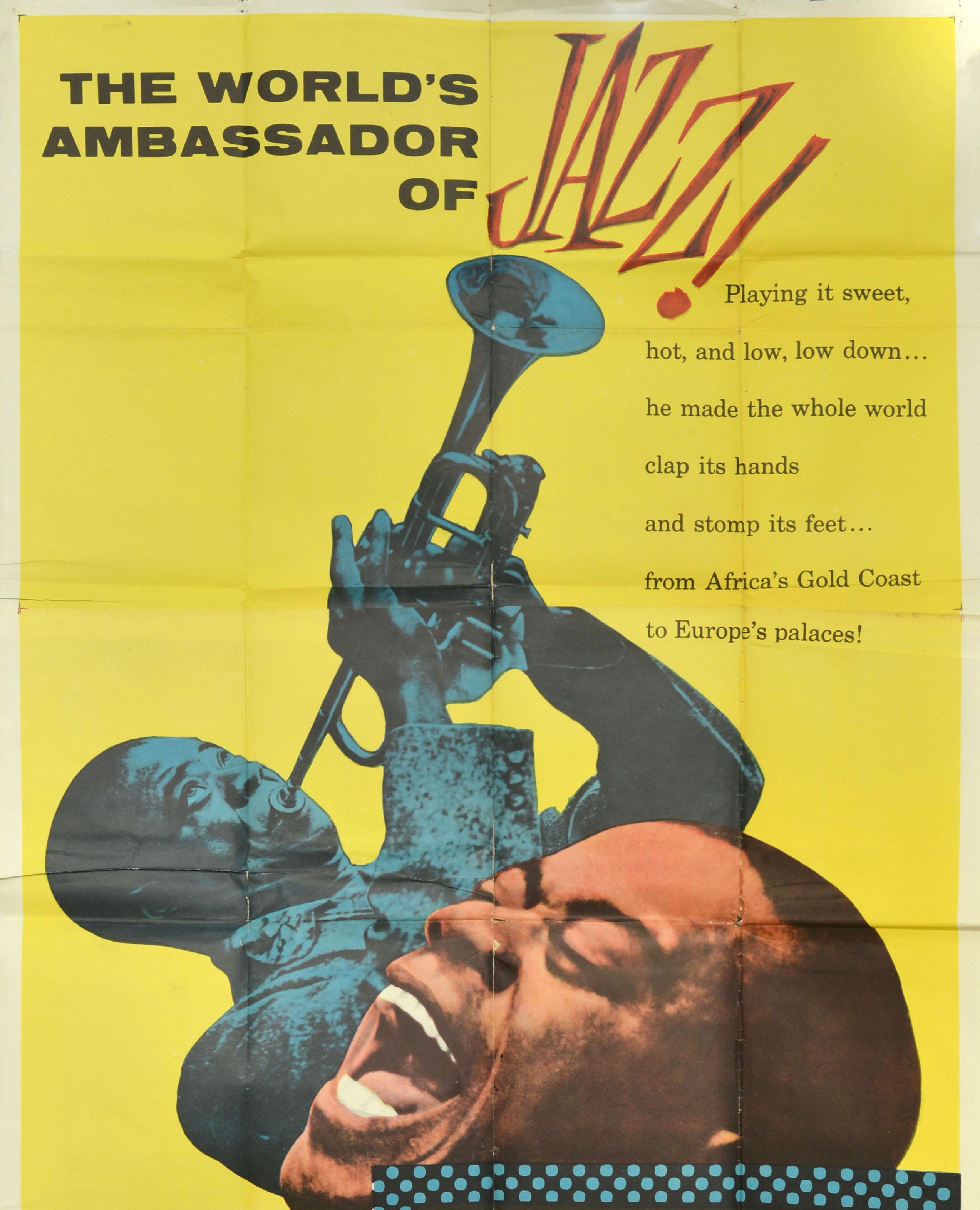 American Original Vintage Movie Poster Satchmo The Great Louis Armstrong Jazz Documentary