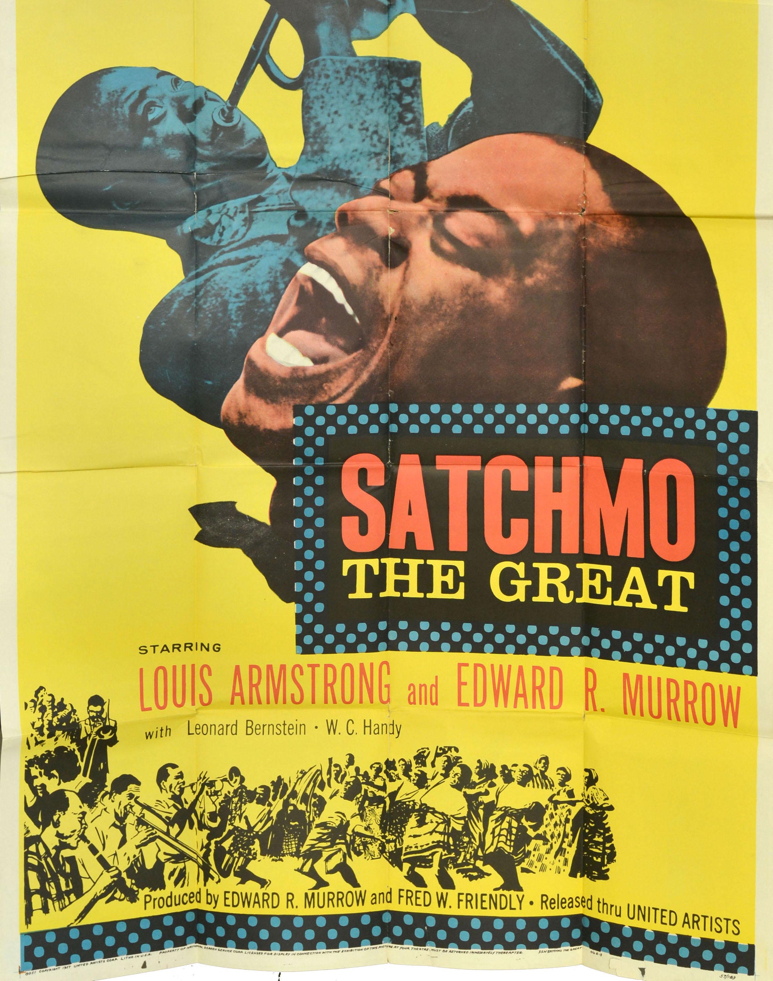 Original Vintage Movie Poster Satchmo The Great Louis Armstrong Jazz Documentary In Good Condition In London, GB