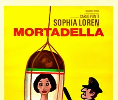Original Vintage Movie Poster Sophia Loren Mortadella Lady Liberty Comedy Film