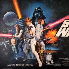 Original Vintage Movie Poster Star Wars British Quad Chantrell Pre Oscars