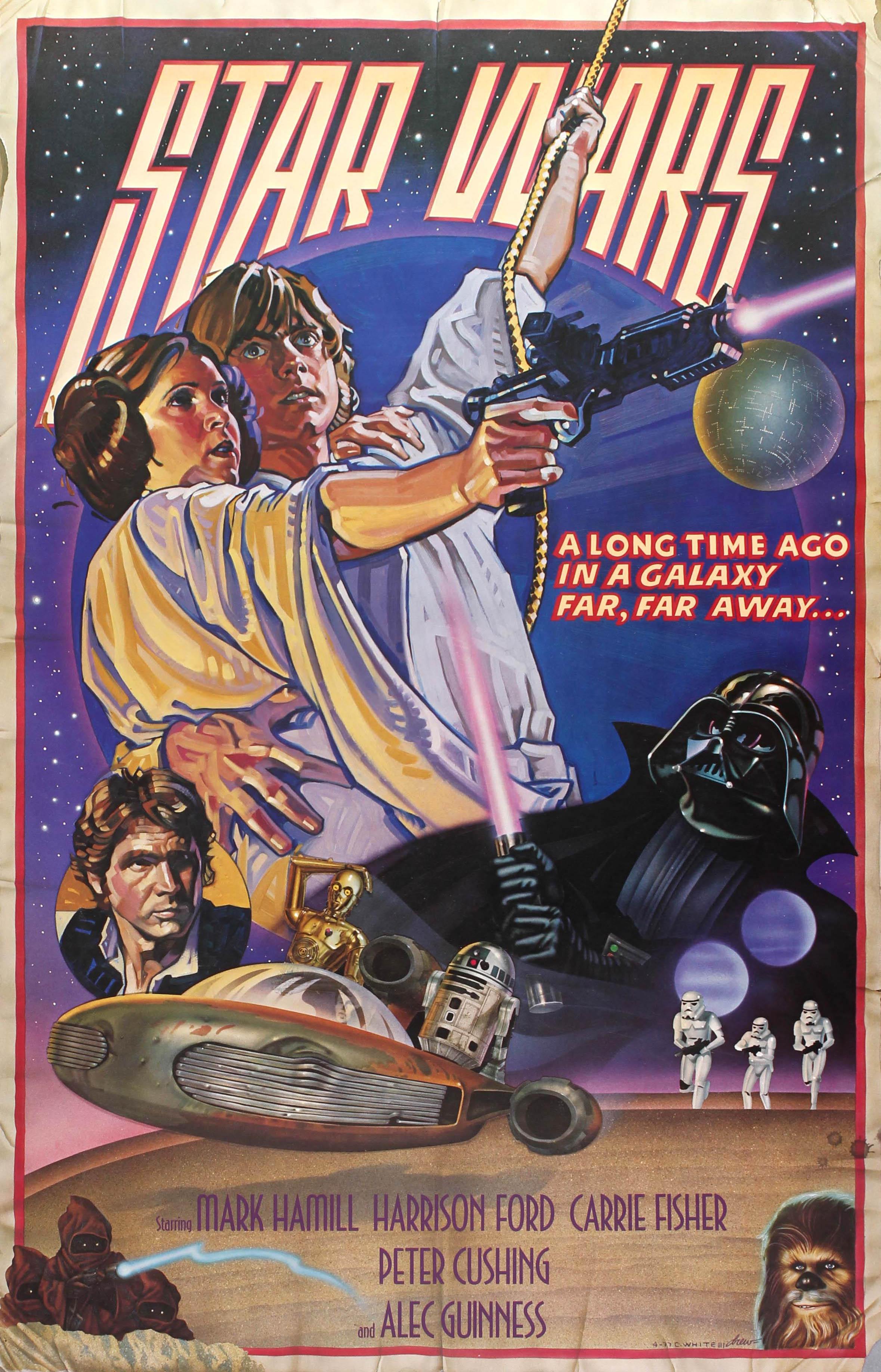 Original-Vintage-Filmplakat „Star Wars Saga“, Episode IV, „A New Hope“, D  (amerikanisch) im Angebot