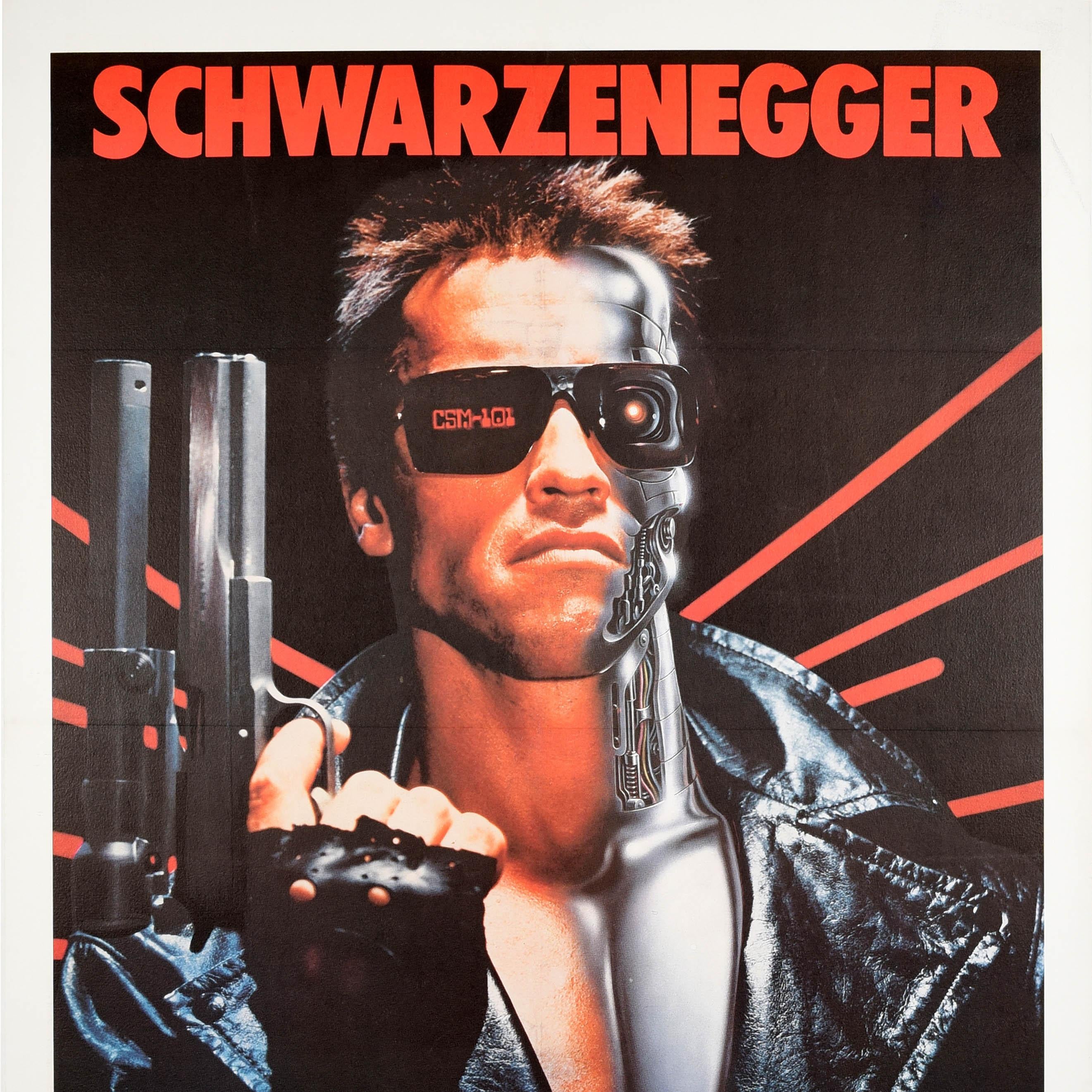 Italian Original Vintage Movie Poster Terminator Arnold Schwarzenegger James Cameron For Sale