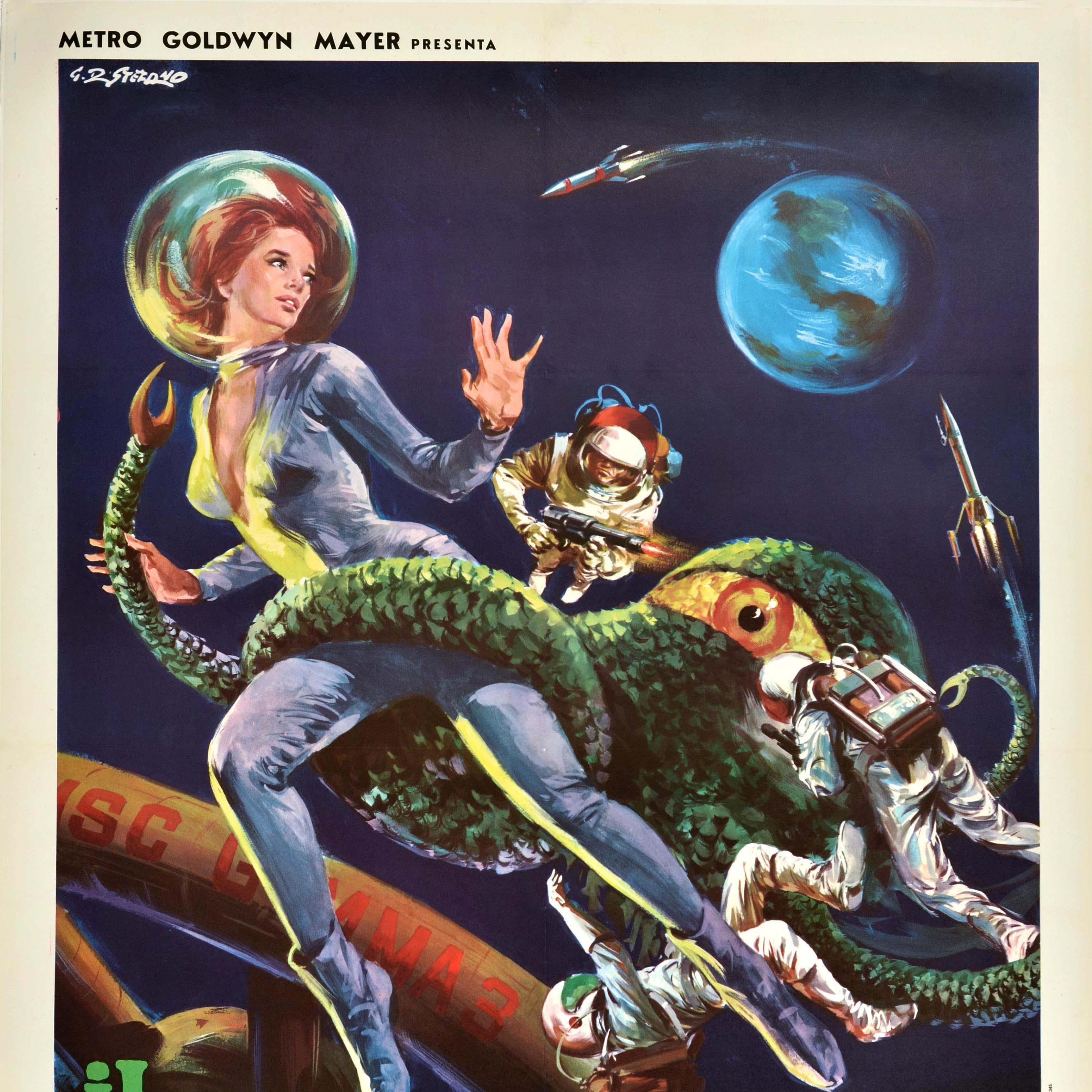 Italiano Poster cinematografico originale d'epoca The Green Slime Il Fango Verde Film Horror SciFi in vendita