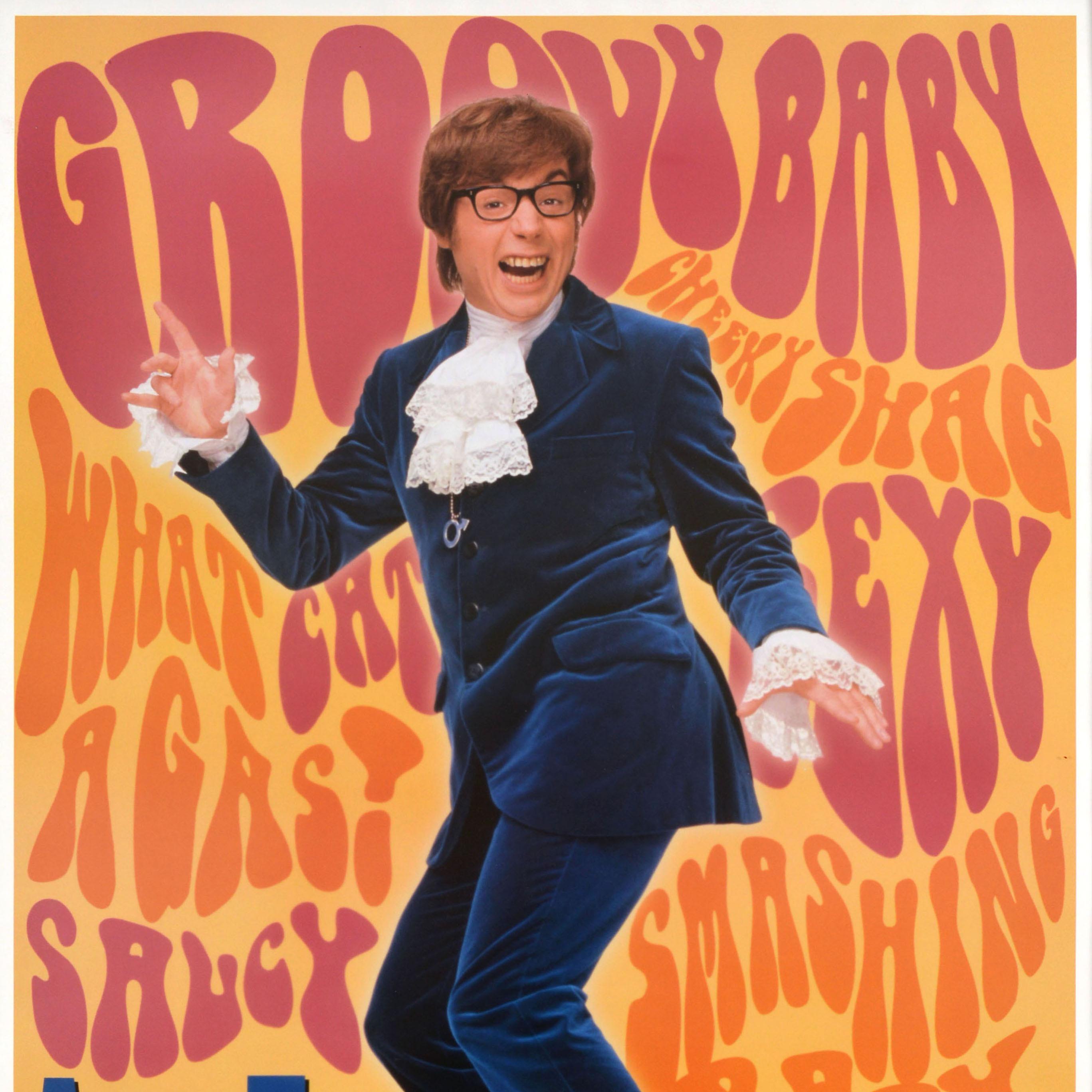 Americano Poster teaser originale del film d'epoca Austin Powers - L'uomo del mistero internazionale in vendita
