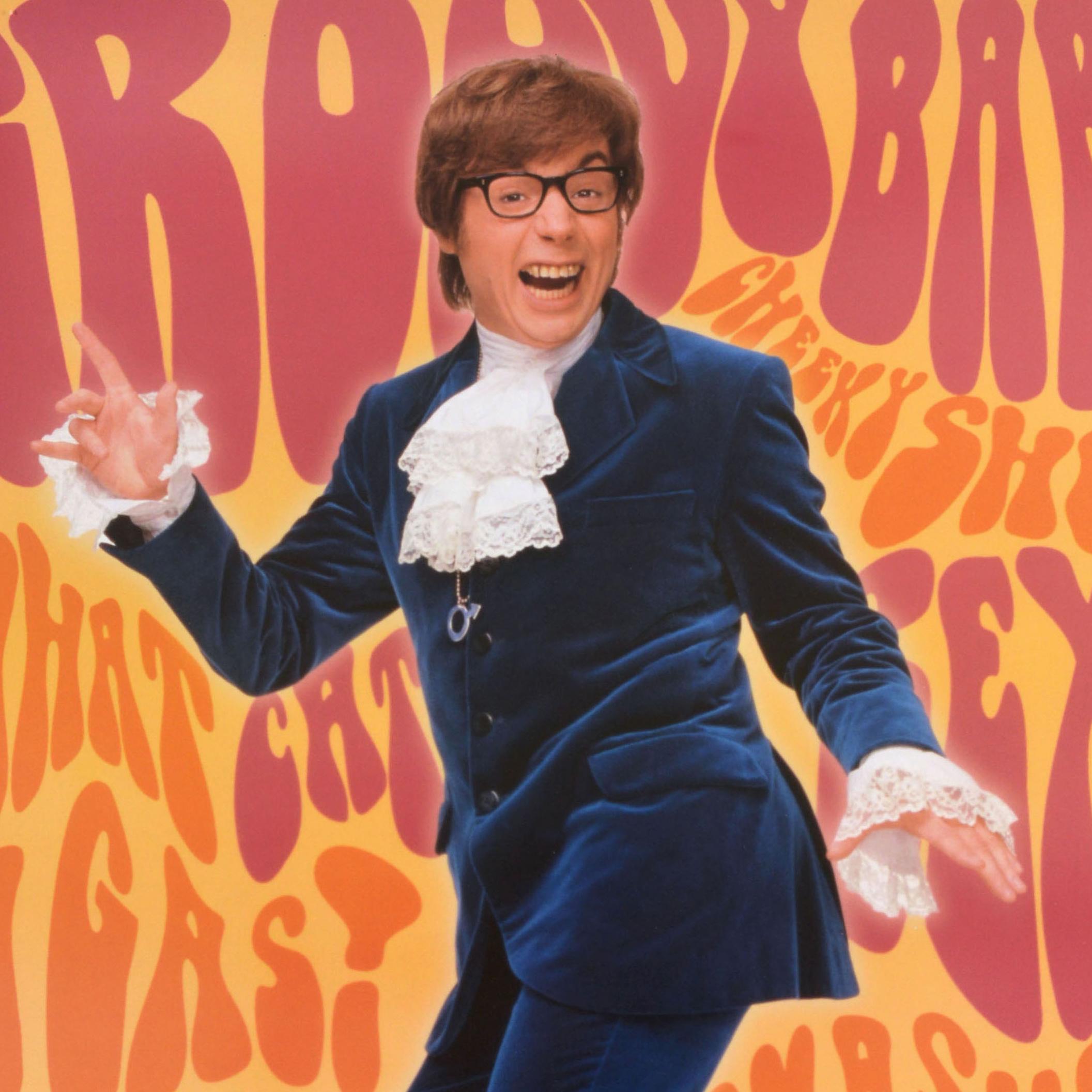 Fine XX secolo Poster teaser originale del film d'epoca Austin Powers - L'uomo del mistero internazionale in vendita