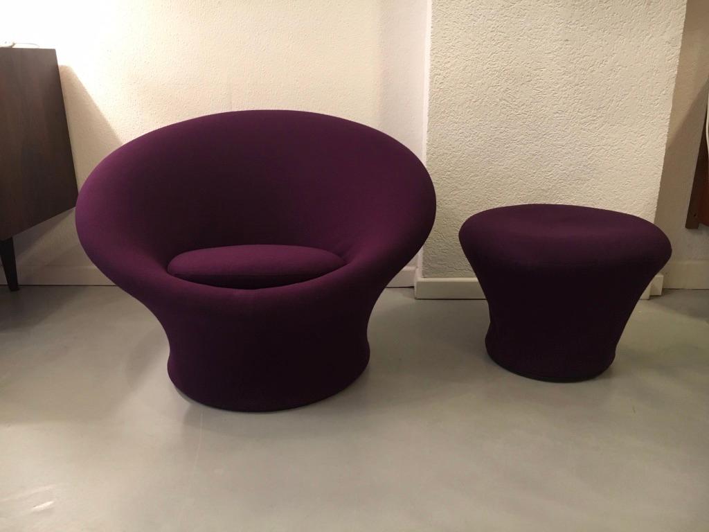 French Original Vintage Mushroom Chair and Ottoman by Pierre Paulin