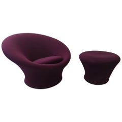 Original Retro Mushroom Chair and Ottoman by Pierre Paulin