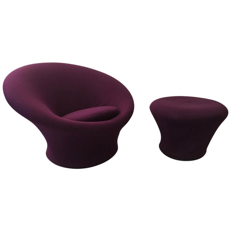 Original Vintage Mushroom Chair And Ottoman By Pierre Paulin For Original Vintage Mushroom Chair And Ottoman By Pierre Paulin For