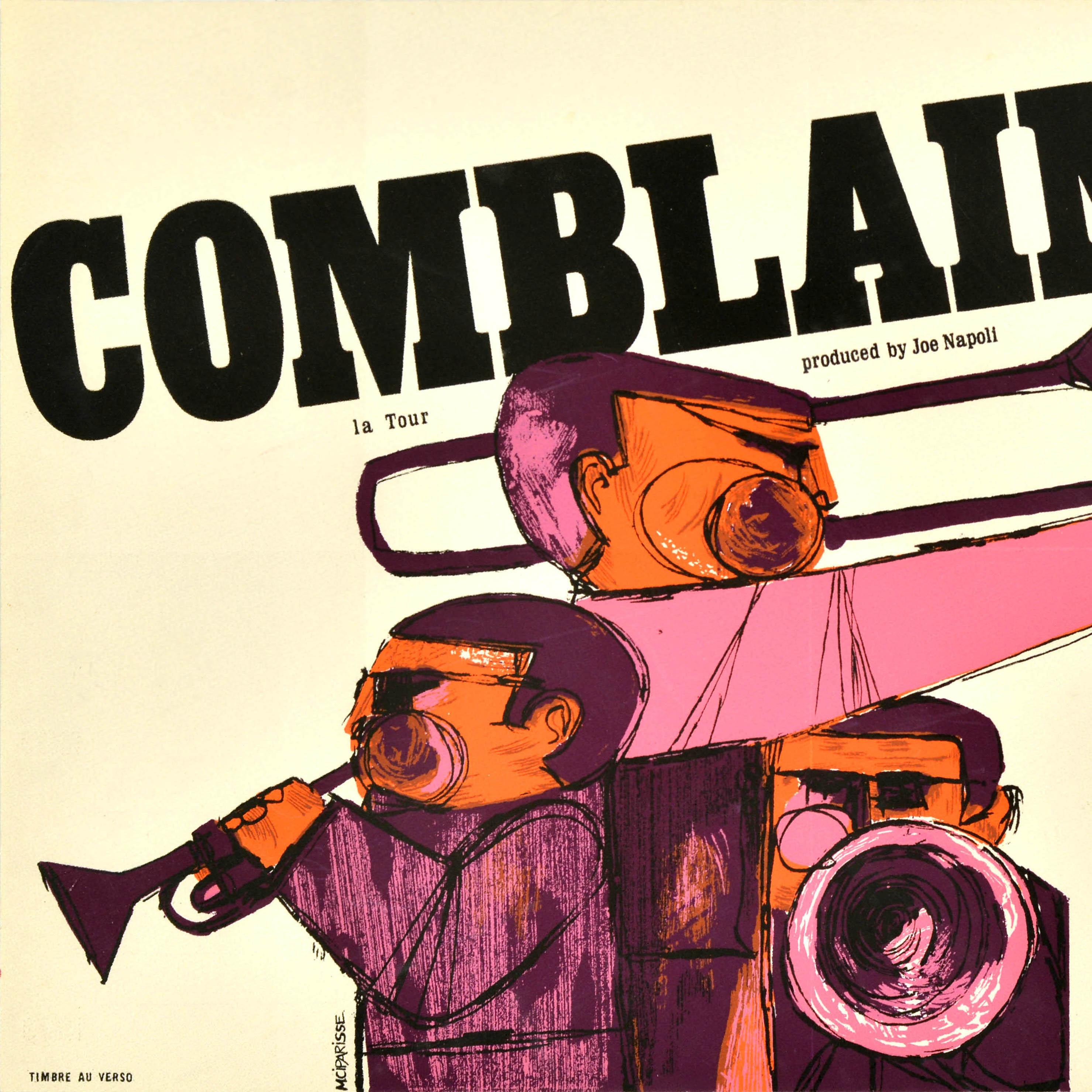 Belge Affiche publicitaire originale vintage pour la musique, Comblain International Jazz Festival  en vente