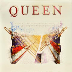 Original Vintage Music Advertising Poster Queen Innuendo Single Brass Band
