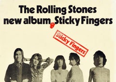 Original Vintage Music Advertising Poster Rolling Stones Sticky Fingers Warhol