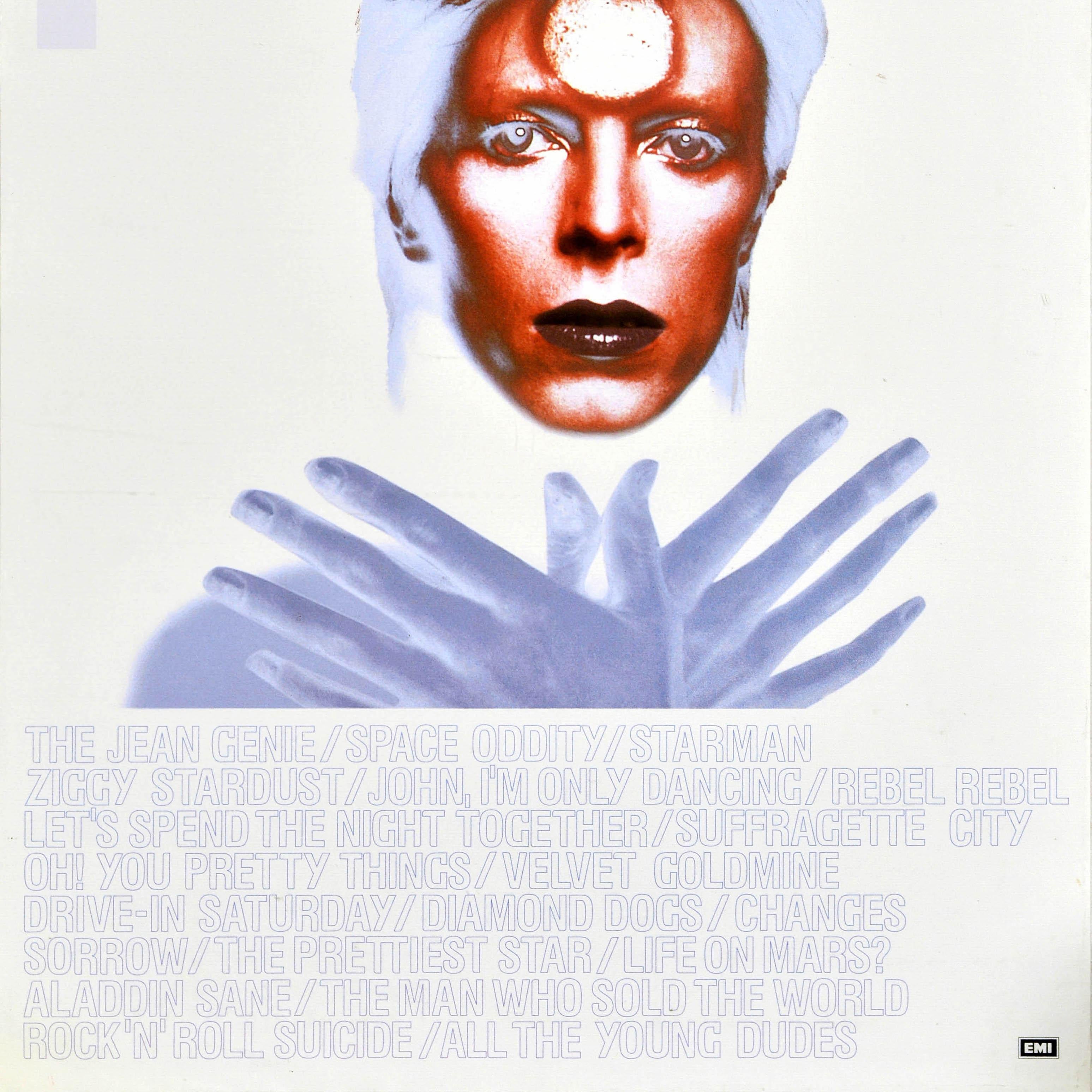 Original Vintage Music Advertising Poster The Best Of David Bowie Ziggy Stardust im Zustand „Gut“ im Angebot in London, GB