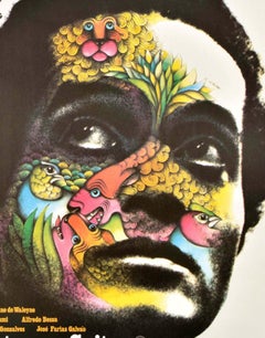 Original Vintage Music Advertising Poster Tristeza On Guitar Baden Powell Jazz