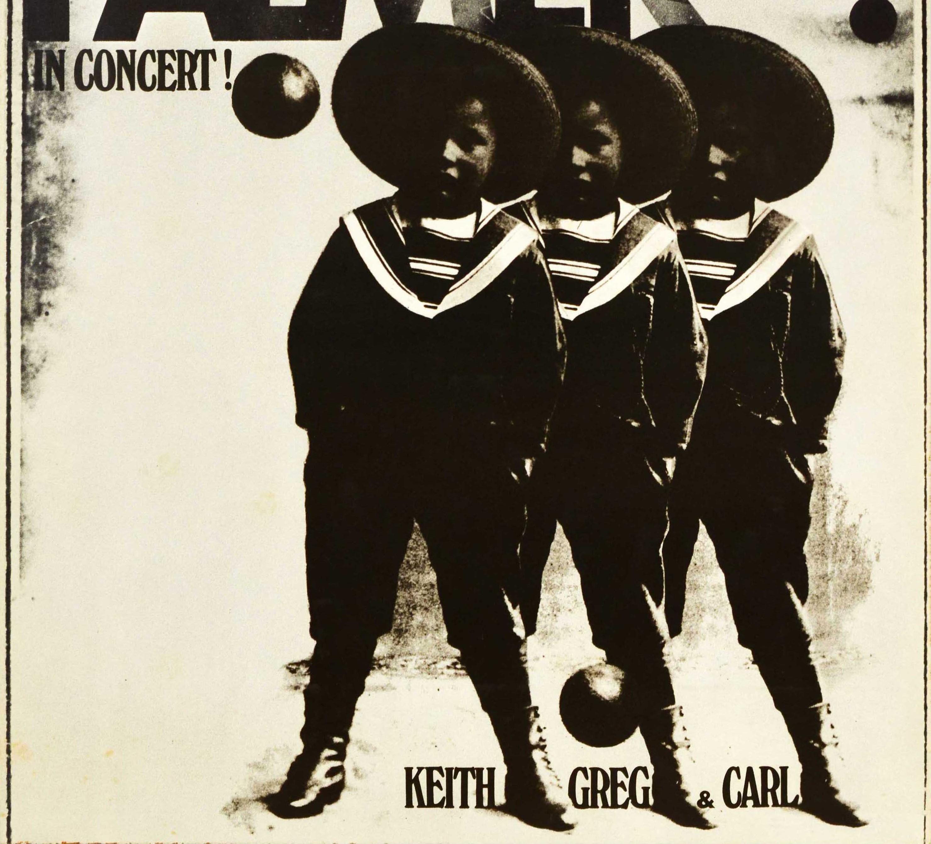 Original Vintage Música Cartel Concierto Emerson Lake & Palmer Super Grupo Arte Rock Alemán en venta