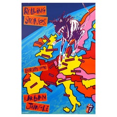 Original Vintage-Musik-Konzert-Poster Rolling Stones Urban Jungle Europe Tour