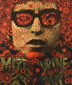 Póster Original Vintage Bob Dylan Blowin In The Mind Martin Sharp Design