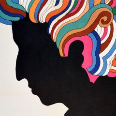 Original Vintage Music Poster Bob Dylan Milton Glaser Psychedelic Design Art