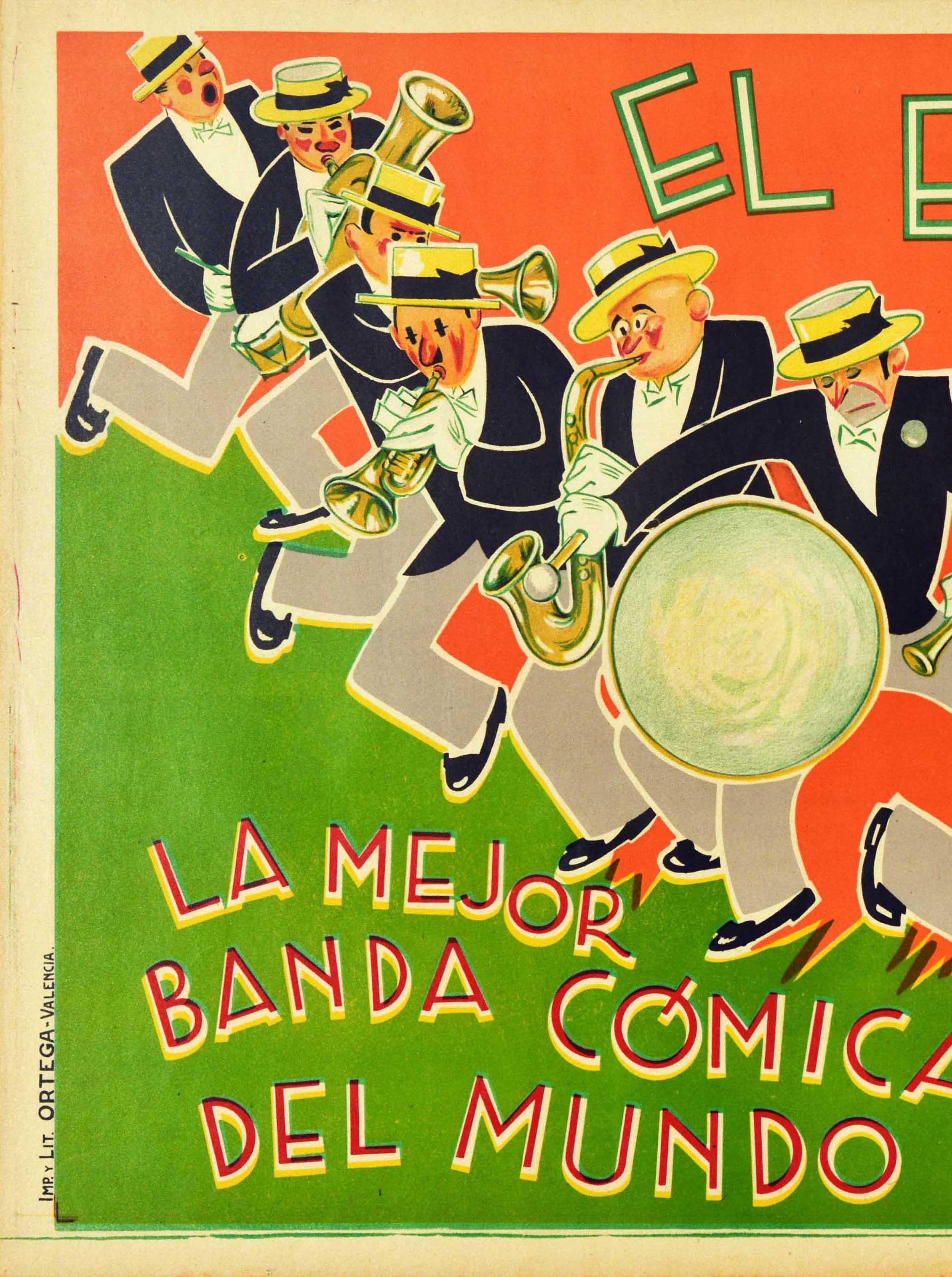 Original Vintage-Musikplakat „El Empastre“, Jazzband, Trompetenband, Saxophon, Trompetenband (Spanisch) im Angebot