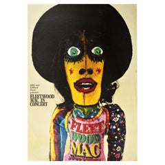 Original Vintage Music Poster For Fleetwood Mac In Concert Patchwork Doll Design