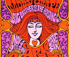 Original Vintage Music Poster Moby Grape Ark Dance Concert Psychedelic Blues Art