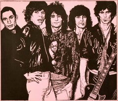 Original Vintage Music Poster Rolling Stones The American Tour 1981 Blue Angel