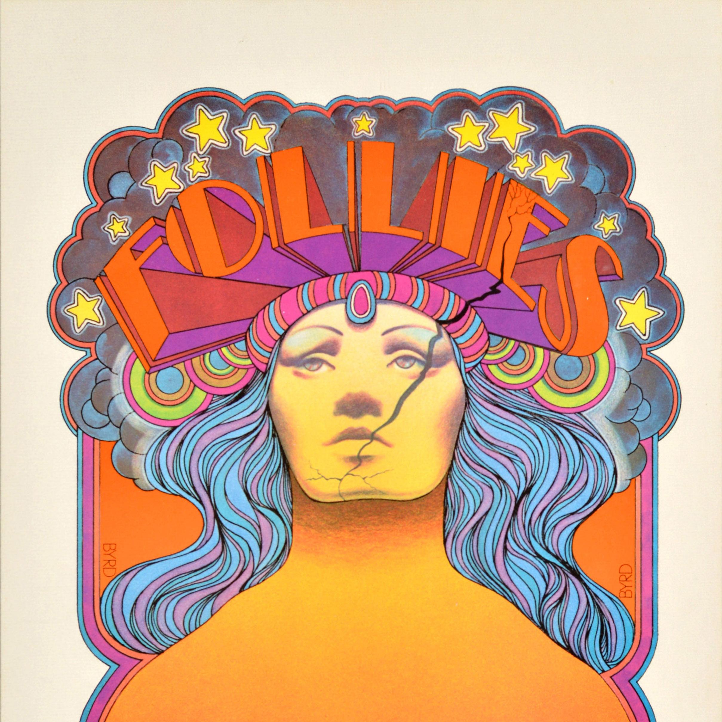 Americano Poster pubblicitario originale del musical d'epoca Follies David Edward Byrd Broadway in vendita