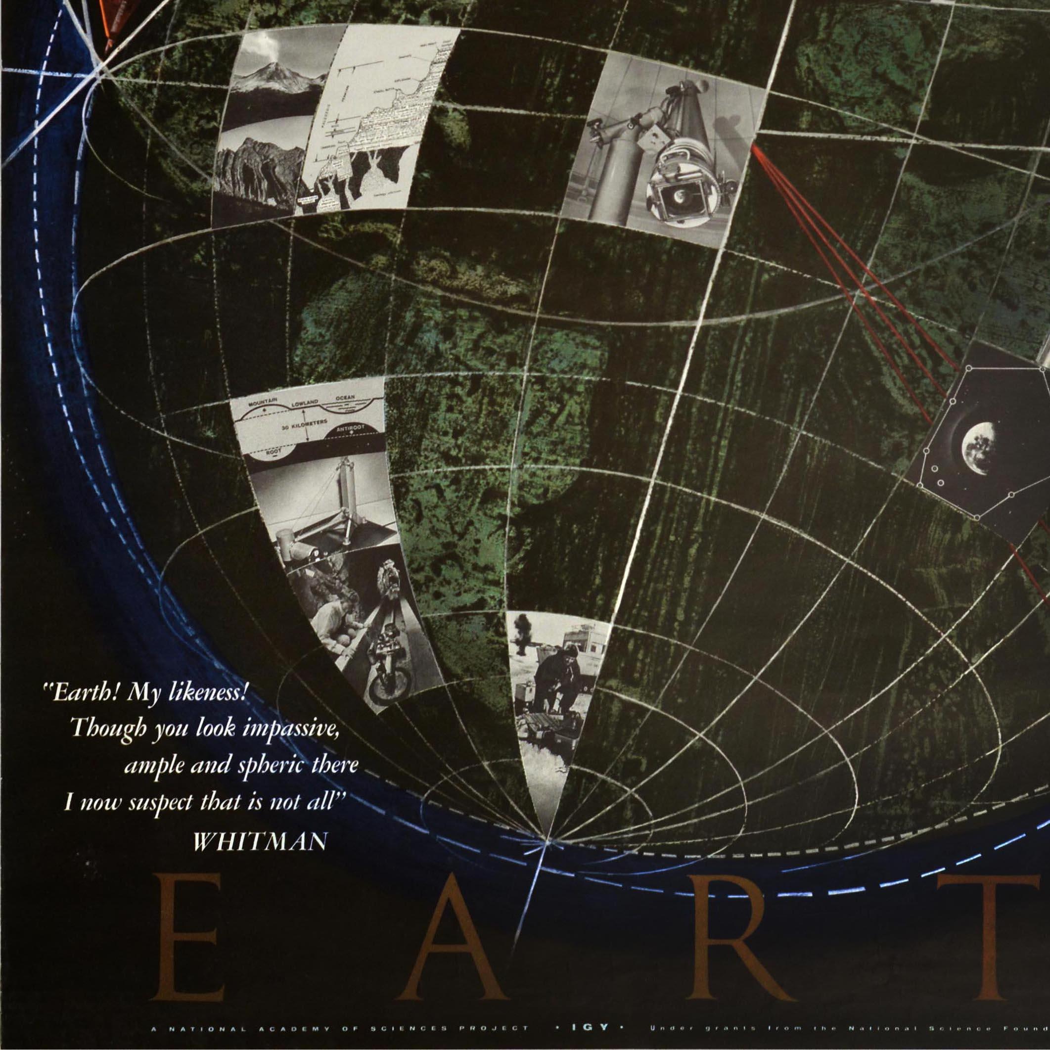 Poster dell'Accademia Nazionale delle Scienze NAS originale d'epoca Terra Herbert Danska In condizioni buone in vendita a London, GB