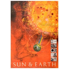 Original Vintage National Academy of Sciences NAS Poster Sun And Earth Danska