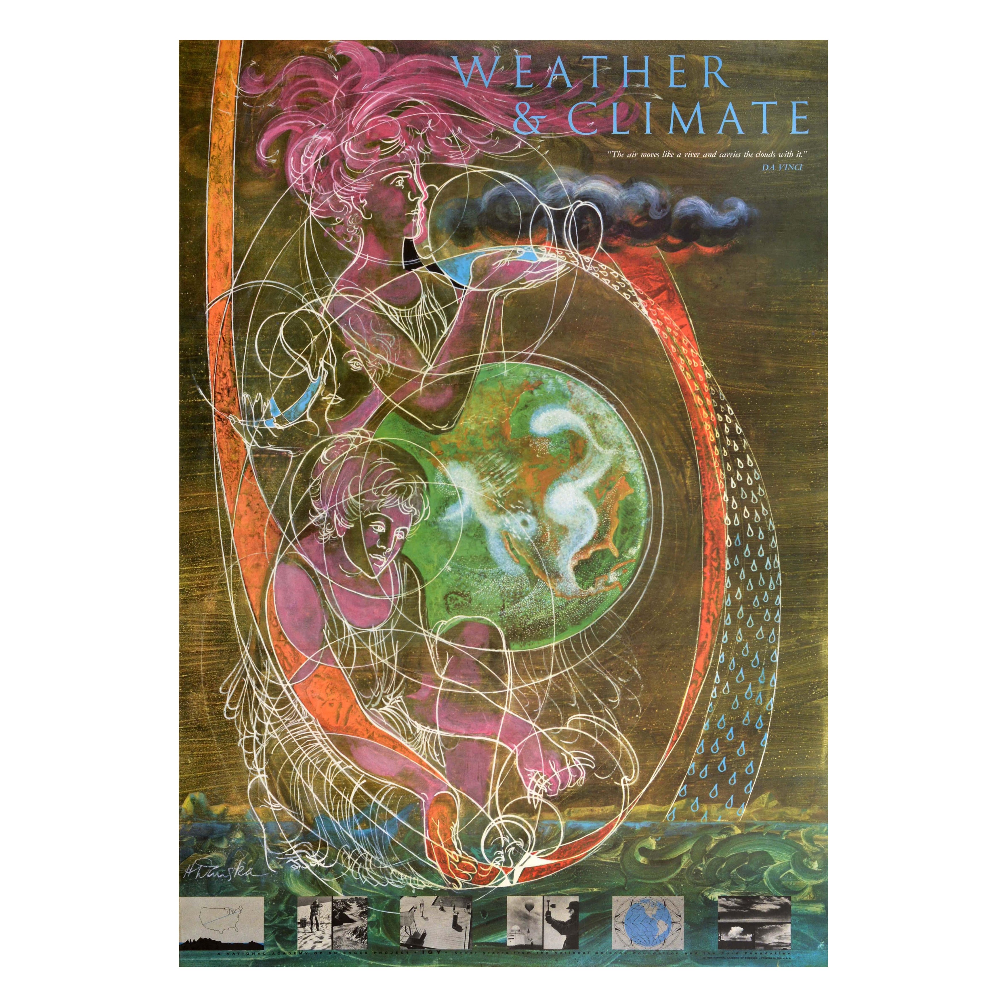 Poster originale d
epoca dell
Accademia Nazionale delle Scienze NAS Climatologia Danska