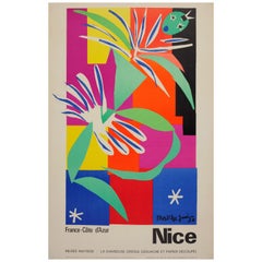 Original Vintage Nice Cote D'Azur Travel Poster La Danseuse Creole Musee Matisse