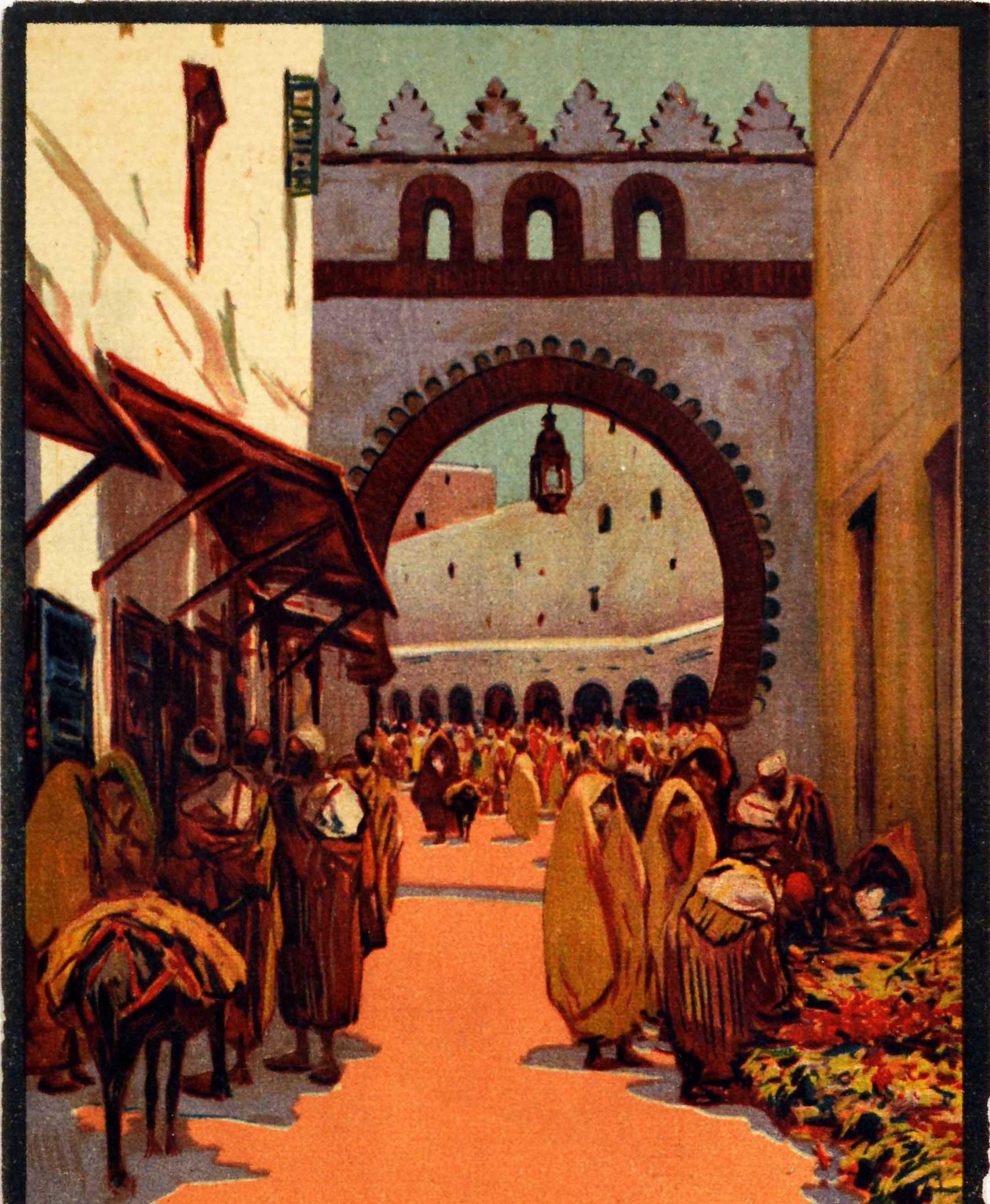 morocco vintage travel poster