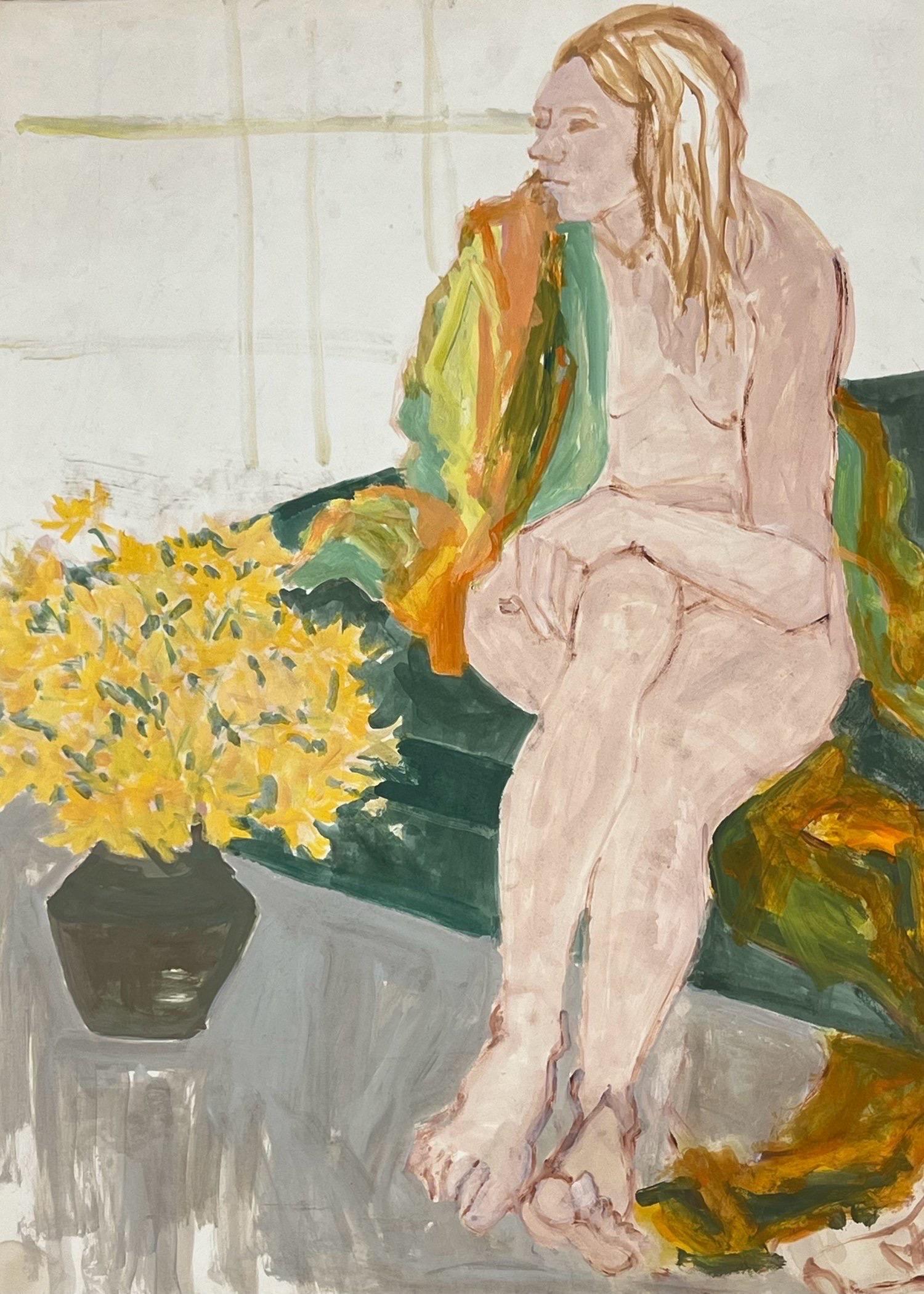 Original artwork by artist Jean Olds. Olds’ work often combines bold colors and expressive brushstrokes to evoke a sense of movement and energy. Her pieces have been exhibited in galleries and museums worldwide such as the Metropolitan Museum of Art