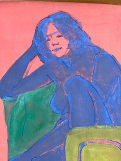 Opera d'arte originale di nudo vintage