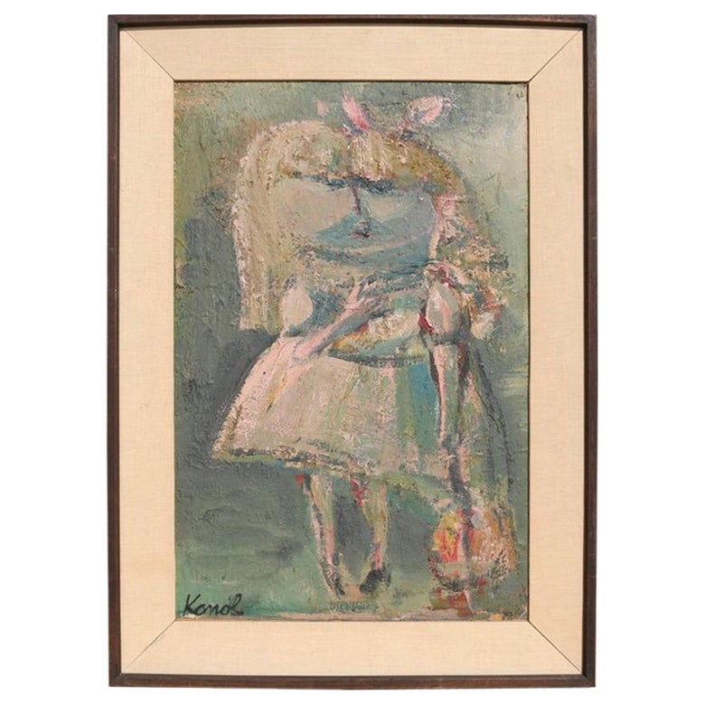 Originales Vintage-Ölgemälde von Karl Nolde, (Kanol) im Angebot