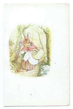 Original Antique Peter Rabbit Print After Beatrix Potter. C.1920