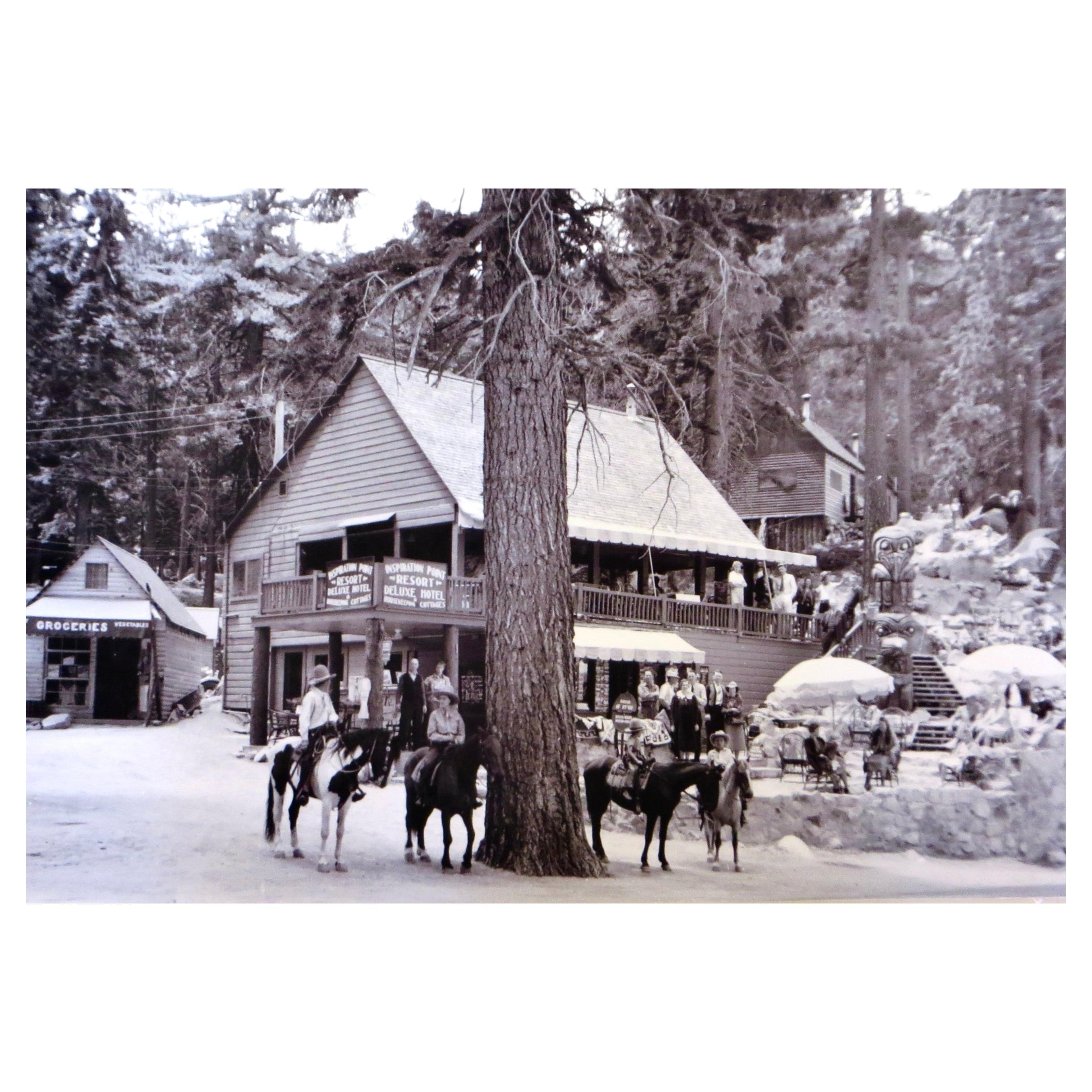 Foto originale d'epoca; L'area del lago Tahoe "Inspiration Point", circa anni '30 in vendita