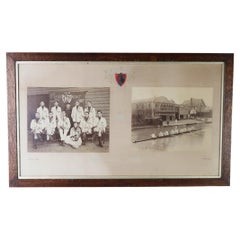 Photographie vintage originale d'une équipe de rameurs de Cambridge. Daté de 1914