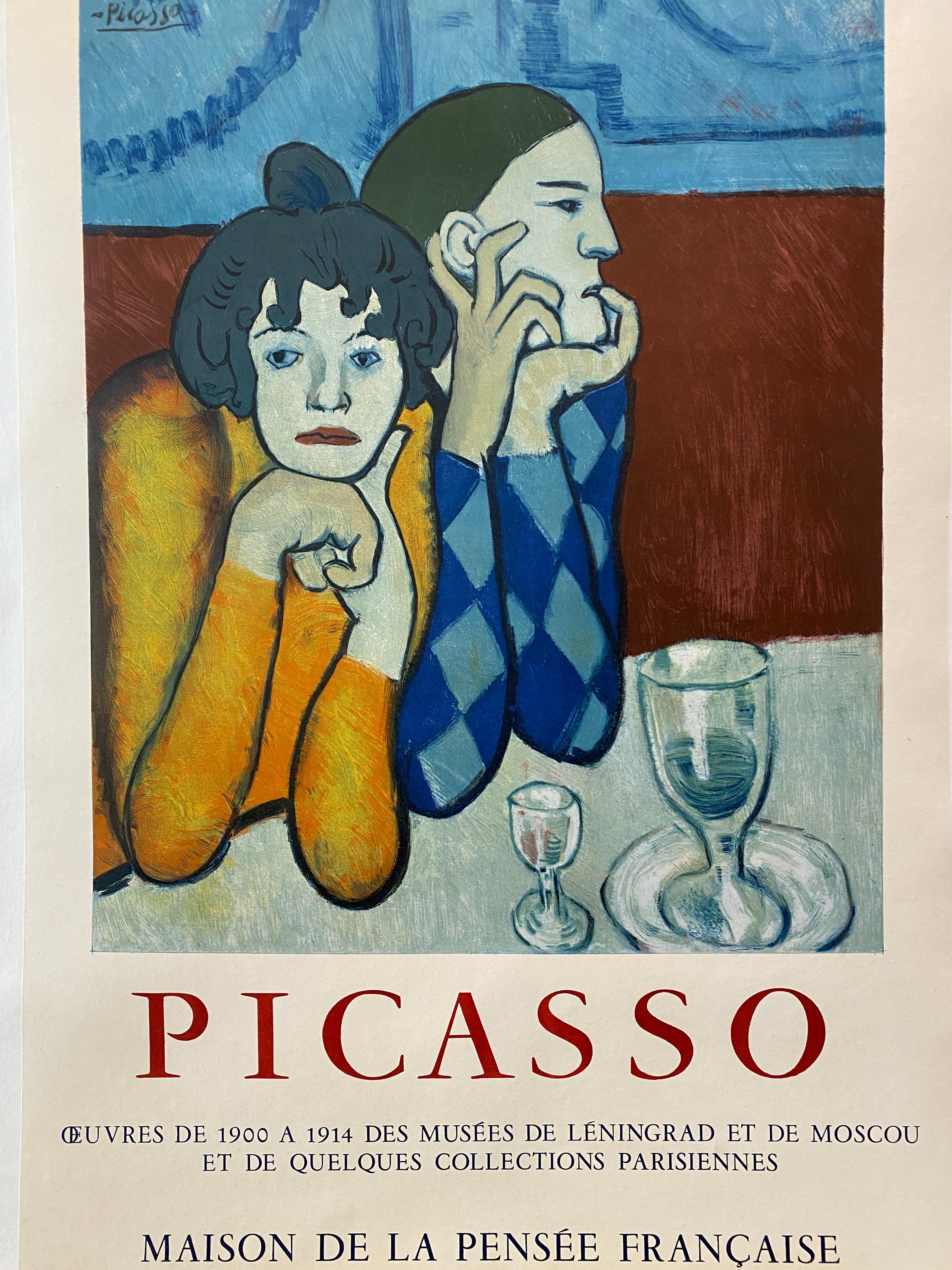 Cartel Vintage Original de la Exposición PICASSO, 