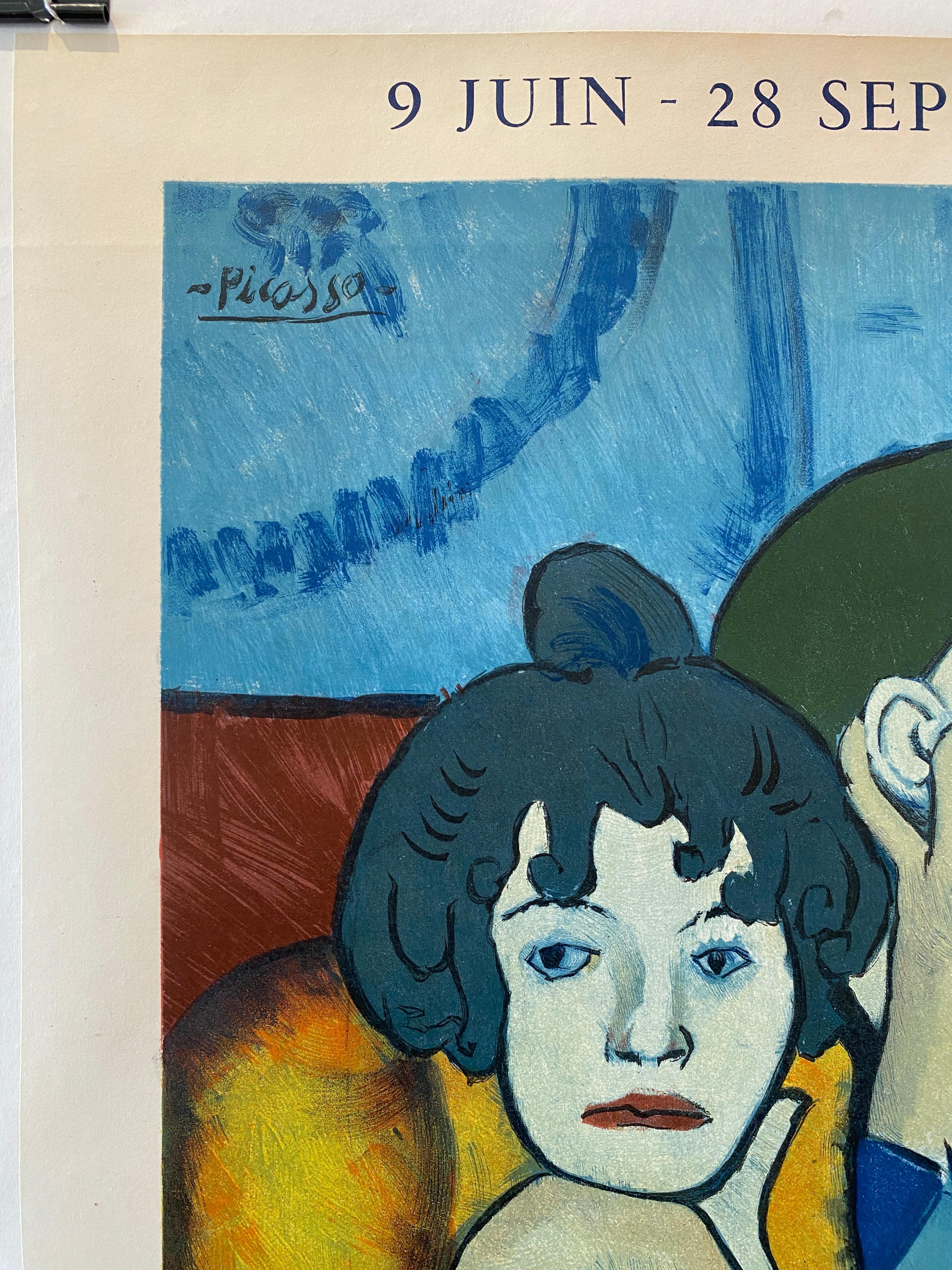 Cartel Vintage Original de la Exposición PICASSO, 