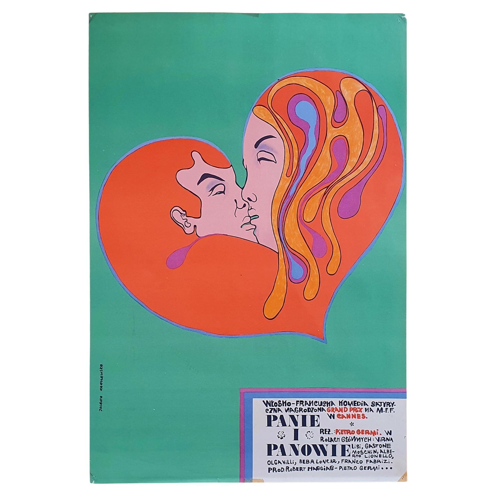 Original vintage Polish movie poster 1966 "Panie i Panowie" For Sale