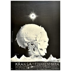 Original Vintage Polish Release Film Poster Kraksa Mask Design A Dangerous Game