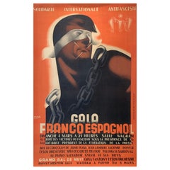 Originales politisches Vintage-Poster, „GALA FRANCO ESPAGNOL“, ESPAGNOL