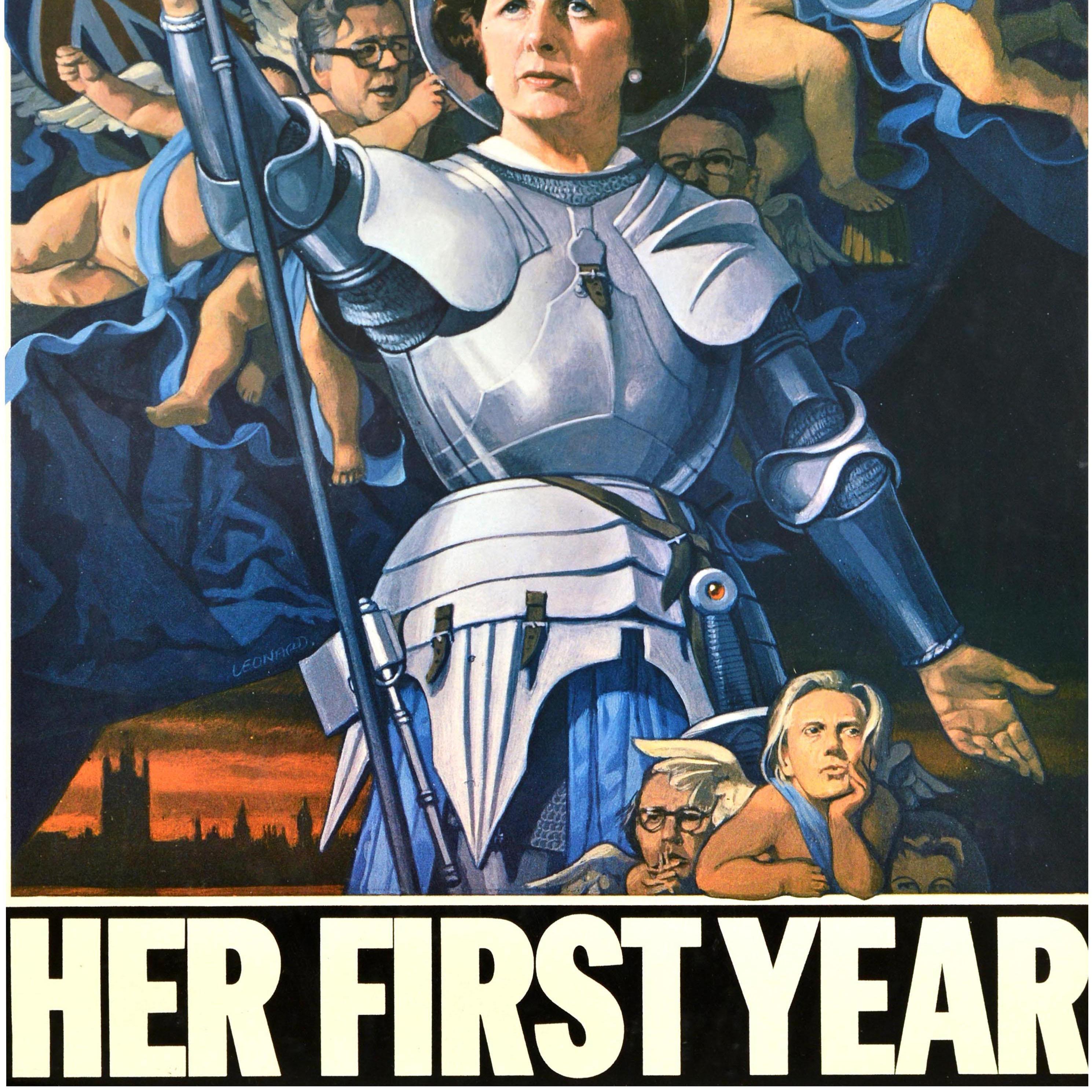 Affiche politique originale du Sunday Times Margaret Thatcher PM première année Excellent état - En vente à London, GB