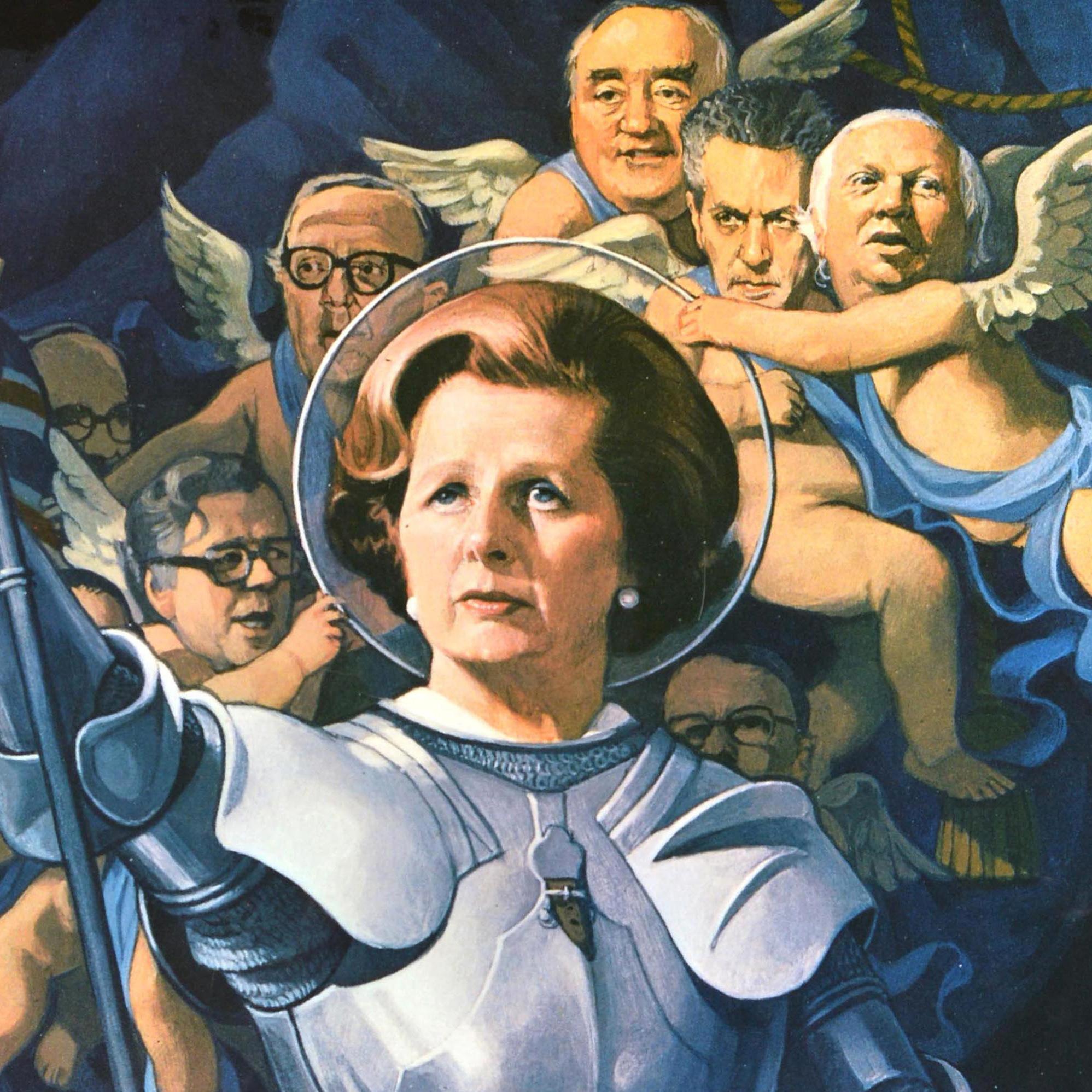 Fin du 20e siècle Affiche politique originale du Sunday Times Margaret Thatcher PM première année en vente