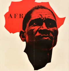 Original Vintage Cartel Propaganda Política África Anti Colonial Cieslewicz