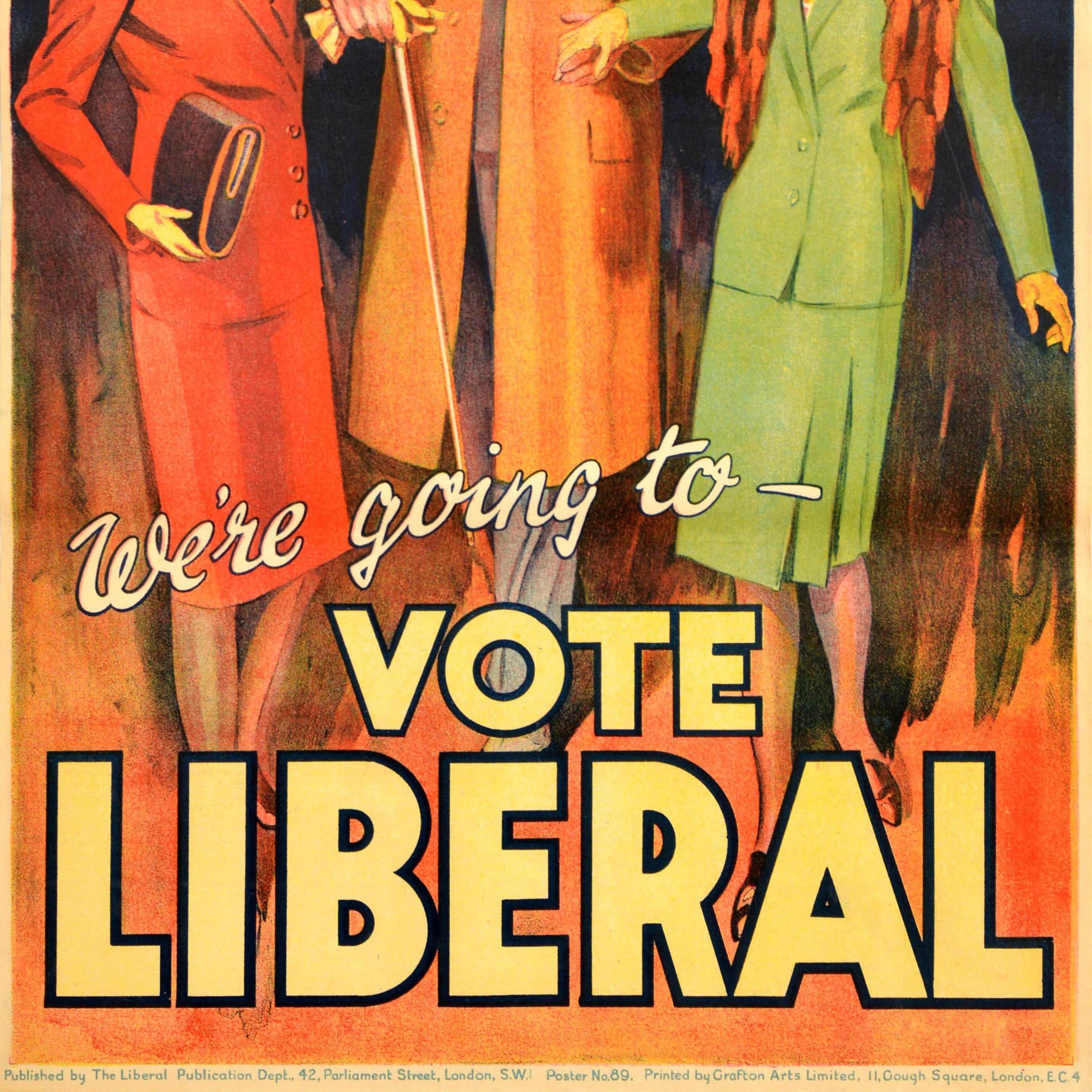 Original Vintage Political Propaganda Poster Come On Dad Vote Liberal Election In Good Condition In London, GB